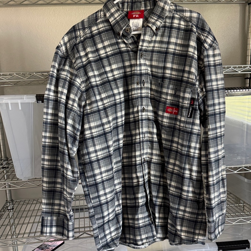 Dickies Monochrome Plaid Button-Up Shirt